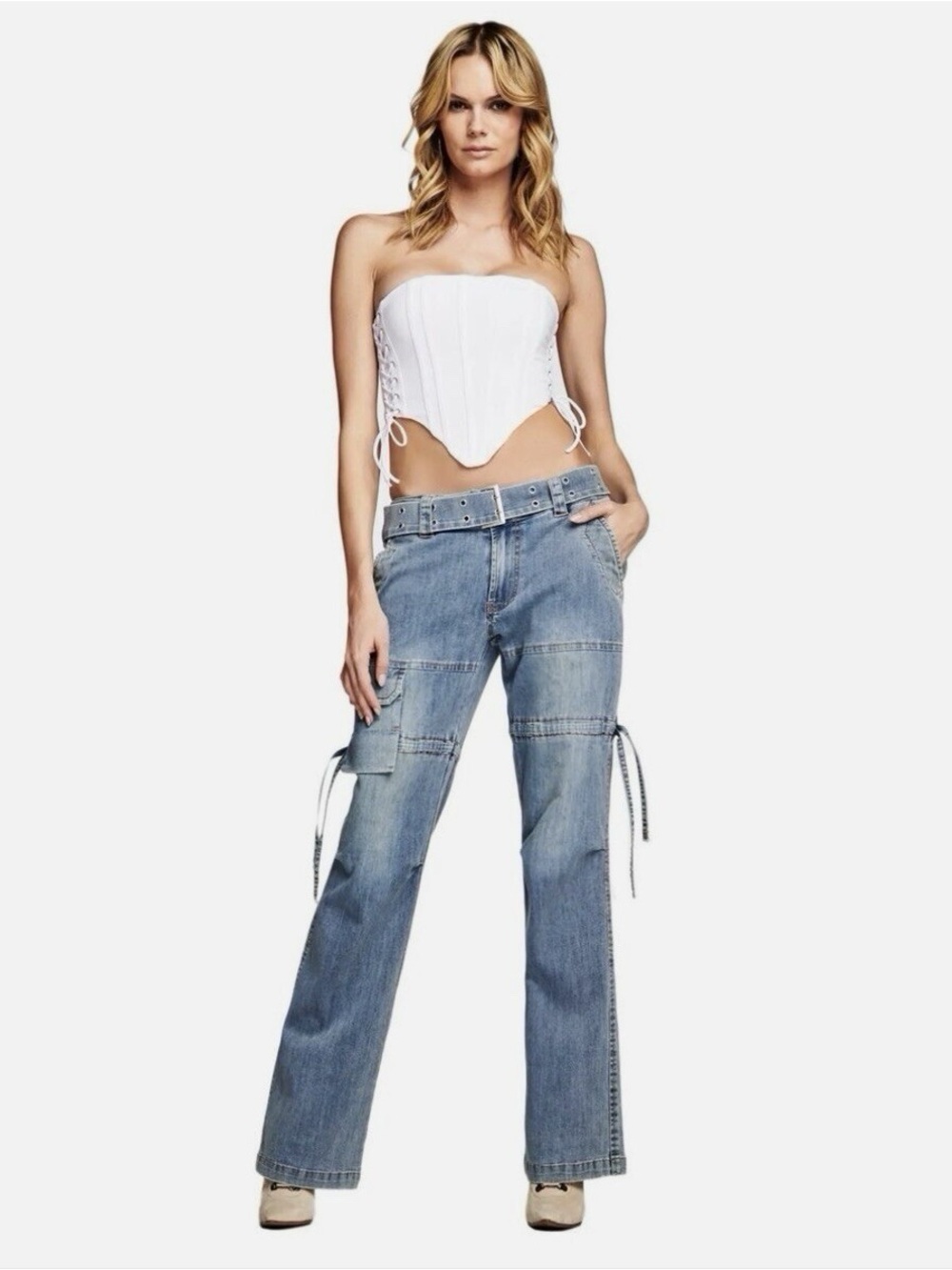 ▪️I.AM.GIA Naima Cargo Jeans in Denim Blue